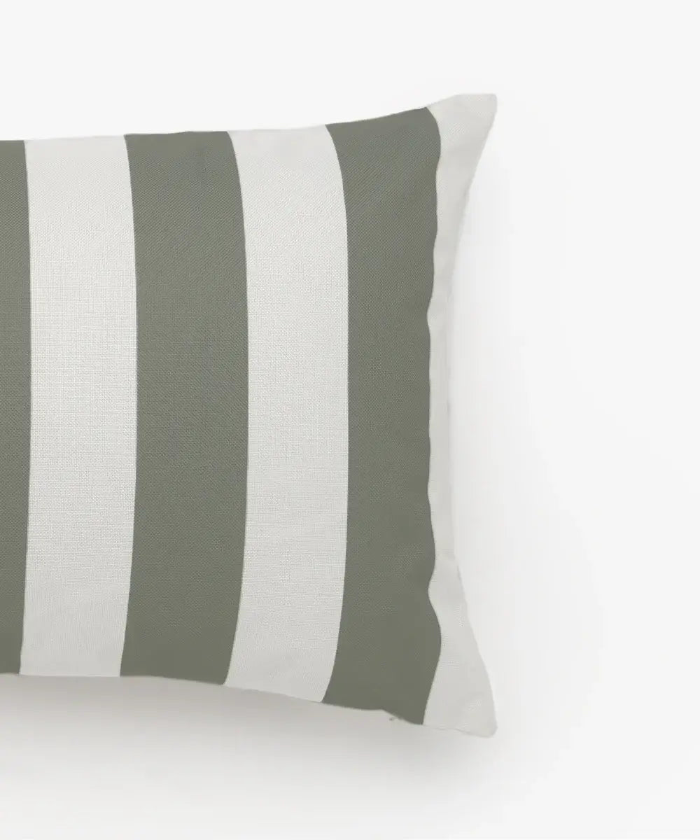 Outdoor Pillow Green/White