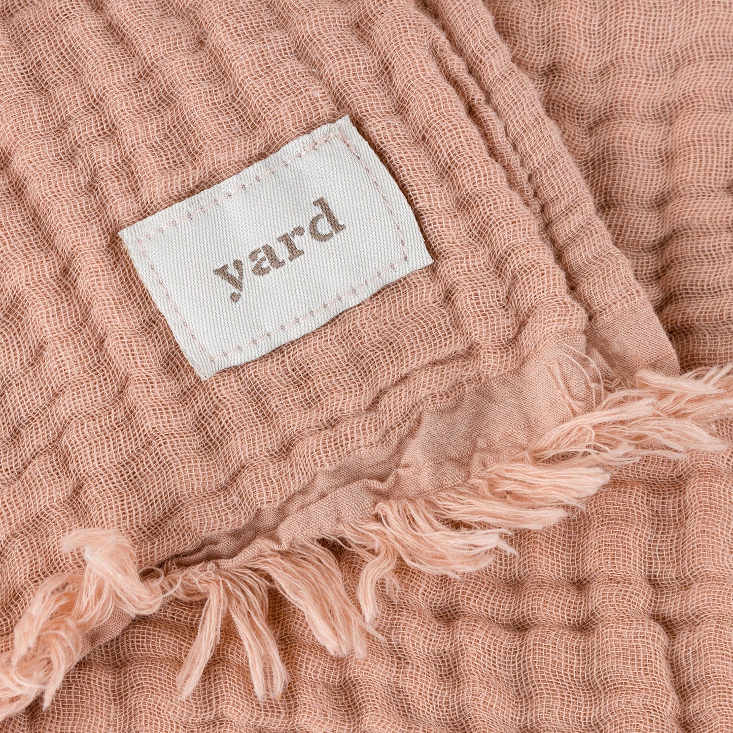 Muslin Cotton Oversized Throw Pink Clay Large