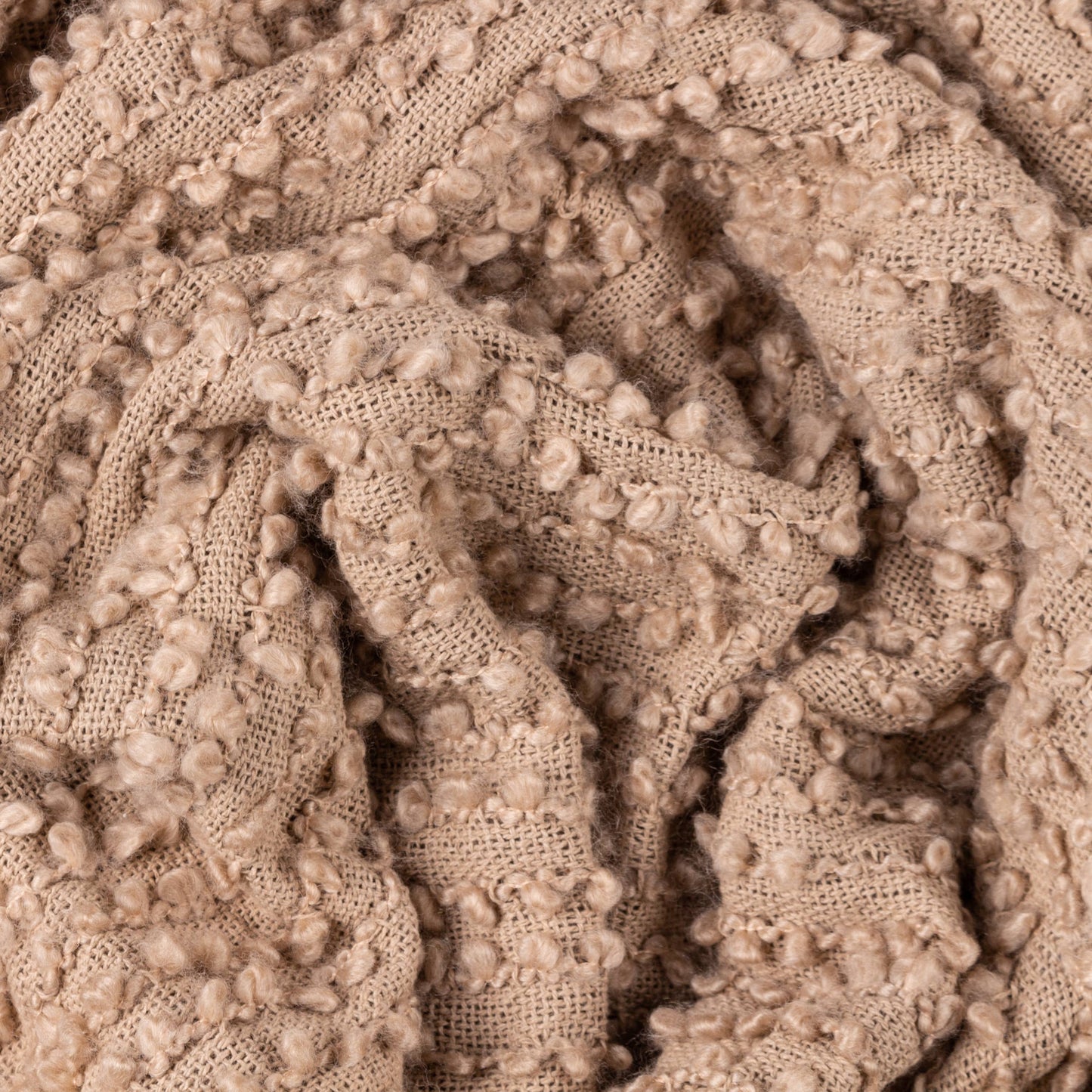 Arvo Woven Tasselled Throw - Plaster