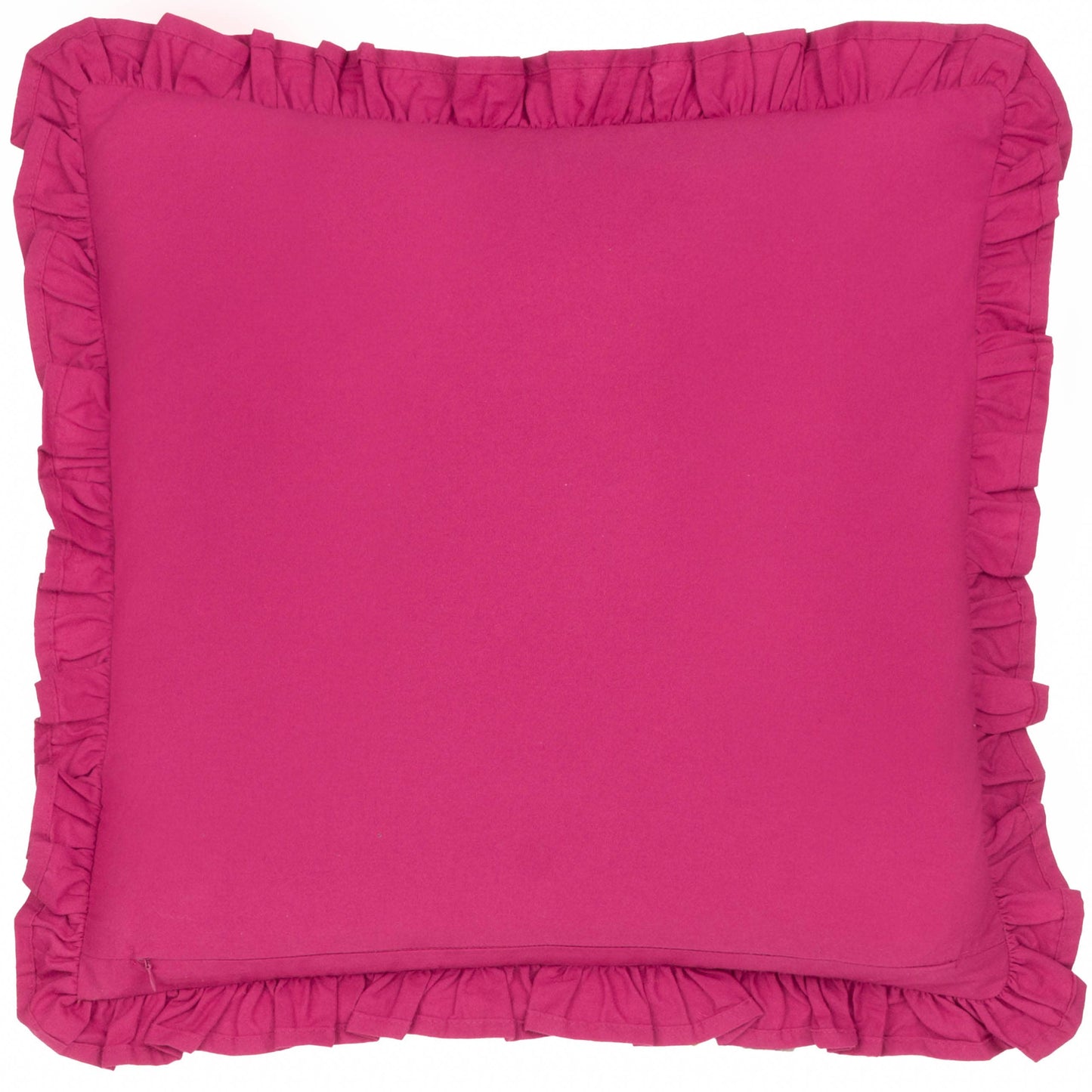 Floral velvet and pint ruffle Printed Cushion