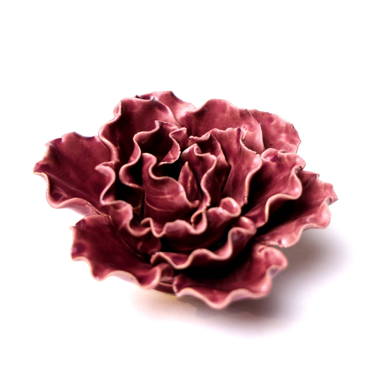 Ceramic Flower Lettuce Purple Medium