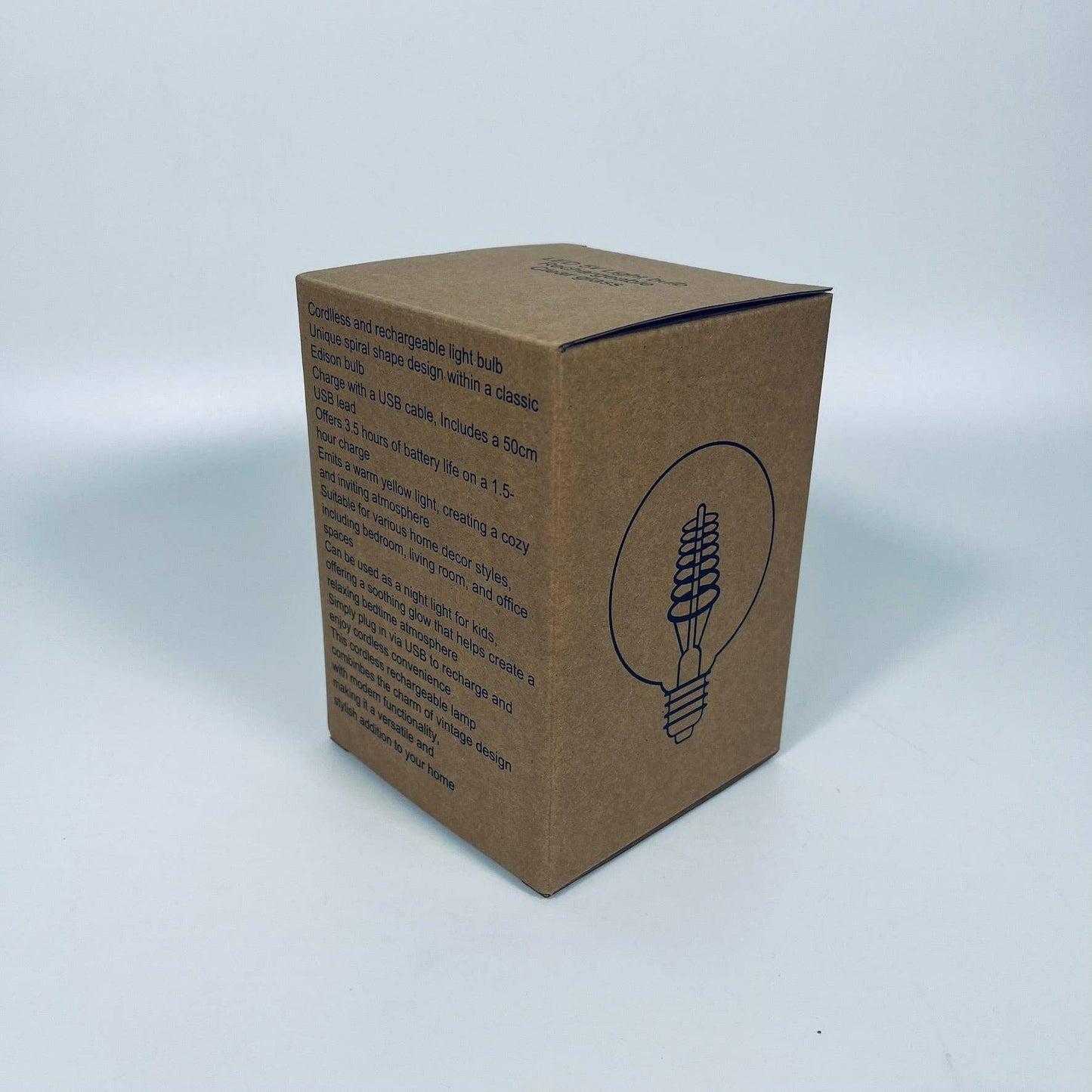 Cordless Light Bulb USB Table Lamp | Spiral Filament Lightbulb