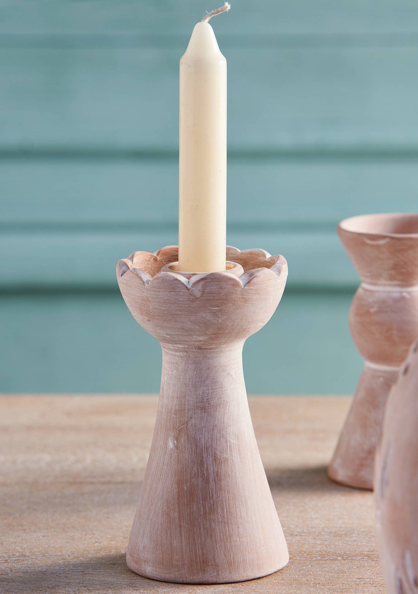 Terracotta Waterlily Candle Holder