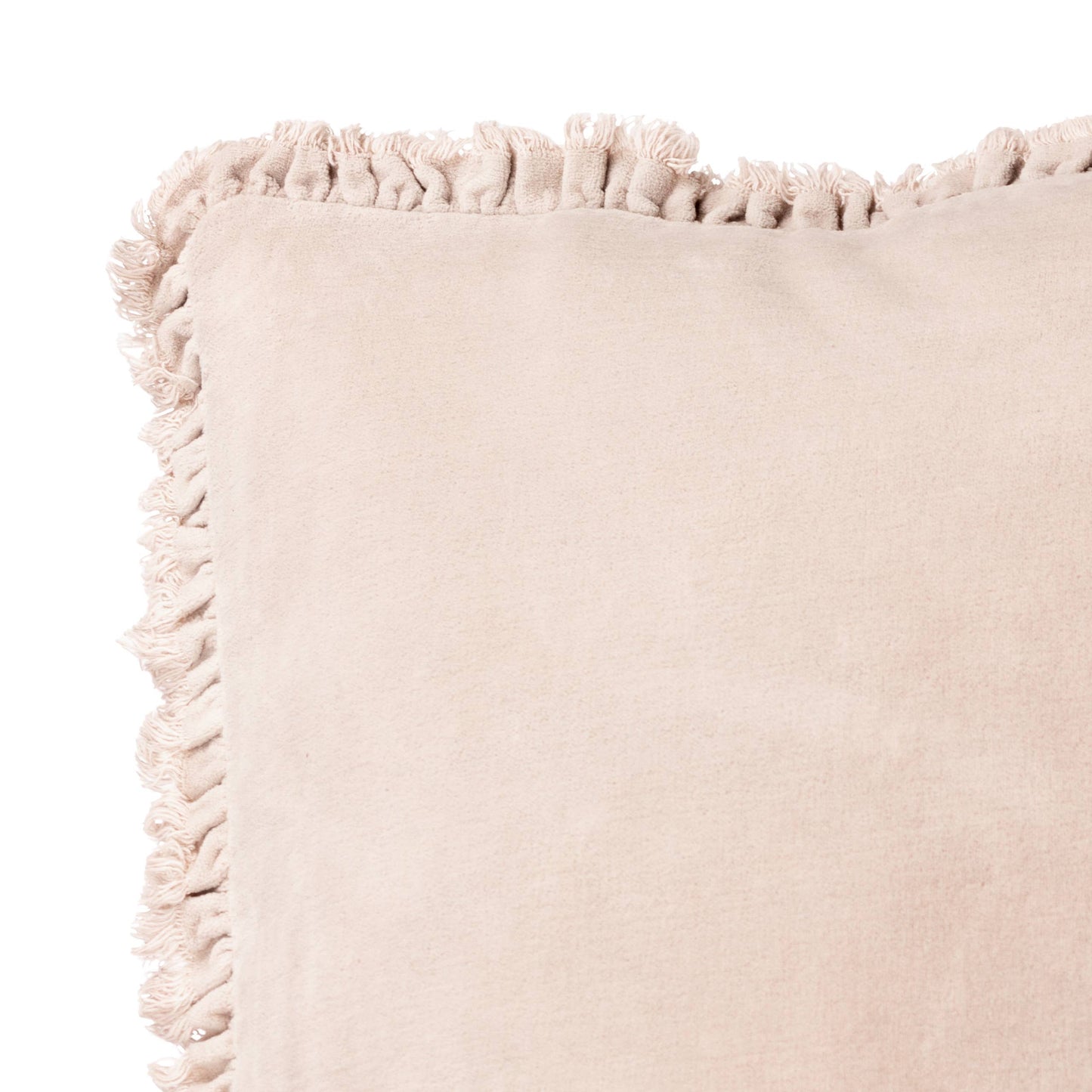Bertie Washed Cotton Velvet Cushion Natural