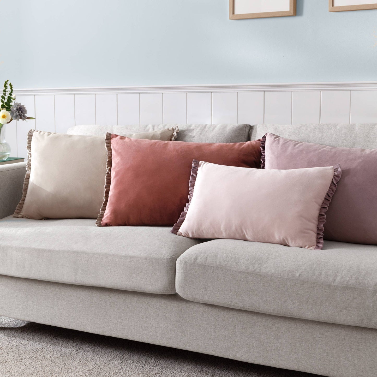 Tilly Velvet Cushion Heather/Smoke