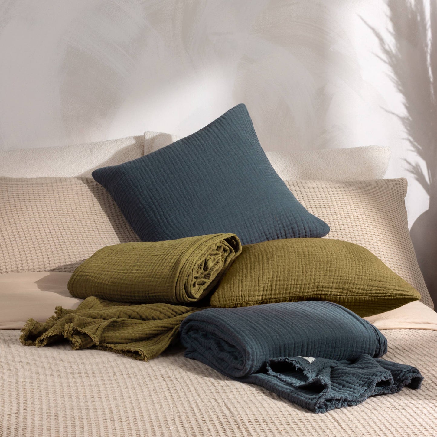 Lark Muslin Cotton Throw Dusk