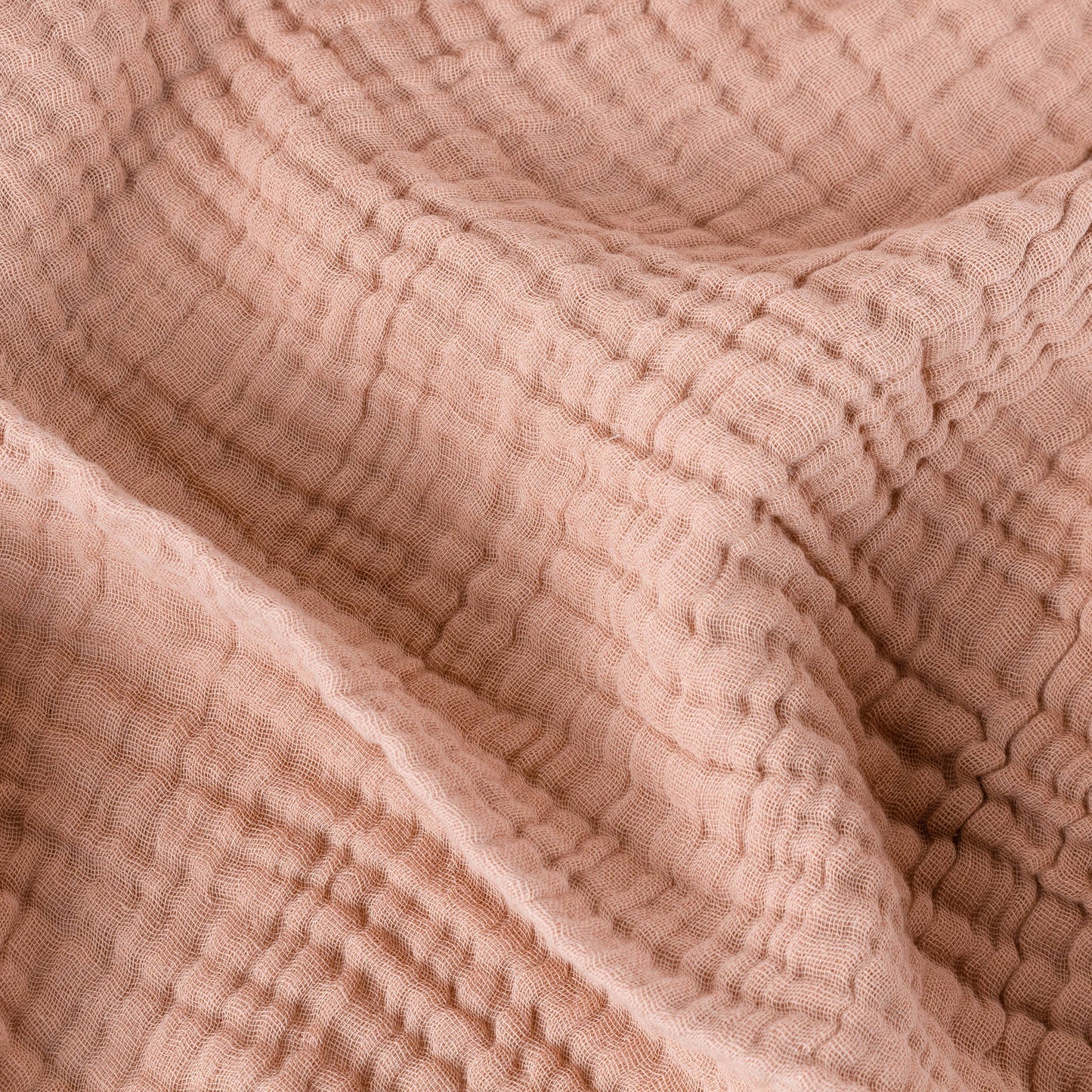 Lark Muslin Cotton Throw Pink Clay