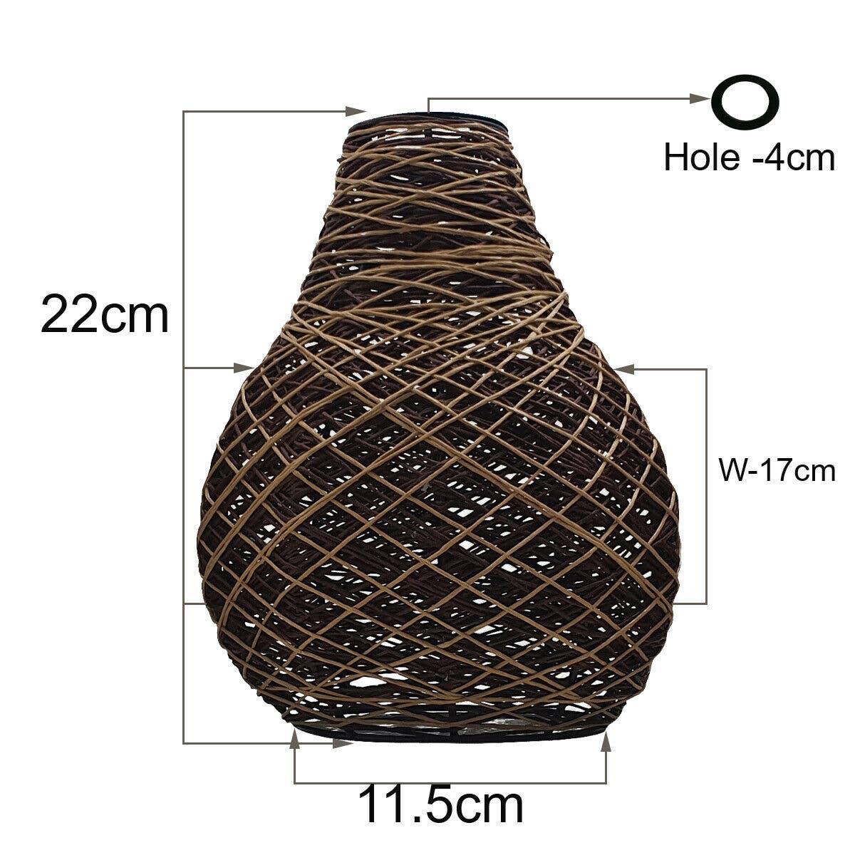 Woven brown Rattan Light shade