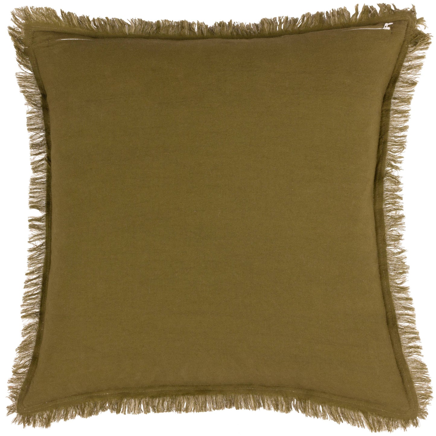 Moss frayed edge cushion