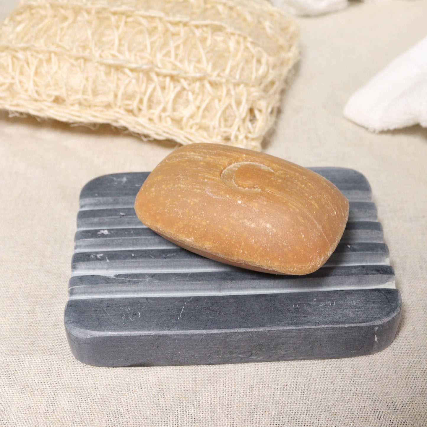 Grey Soapstone - Soap Dish