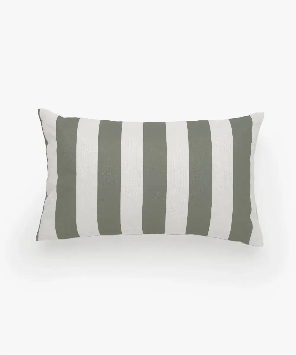 Outdoor Pillow Green/White