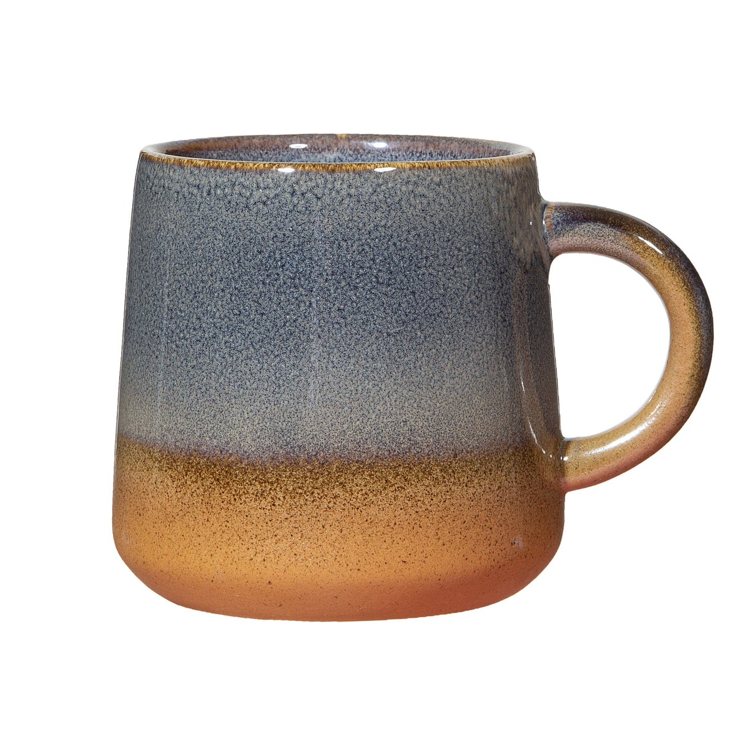 Sunrise blue and earthen dip dyed mug