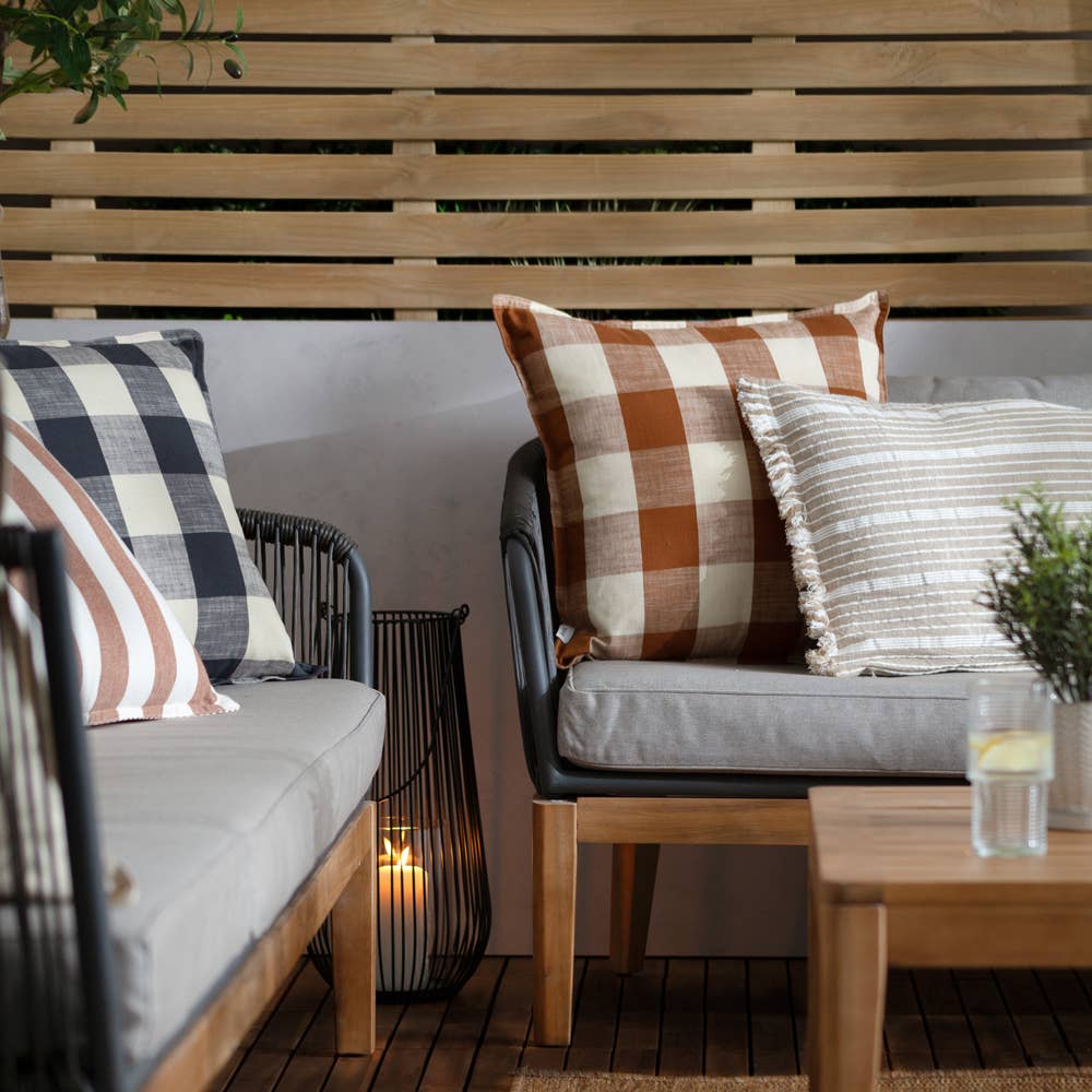 Hayle Cotton Outdoor Cushion - Pecan Stripe