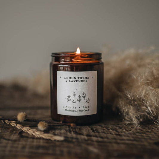 Lemon Thyme & Lavender Soy Wax Candle