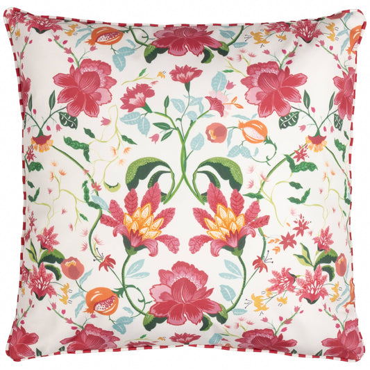 Floral Outdoor Cushion pink, Candy Red