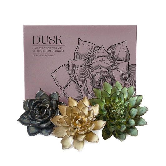 Ceramic Flower wall decor collection blue, green,pink