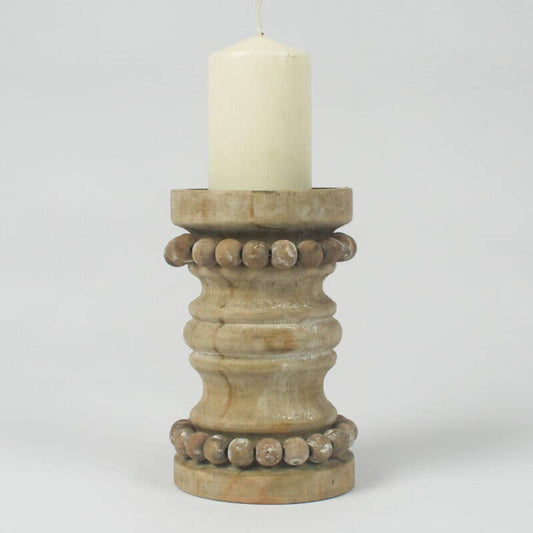 Candle Holder Stumpy Bead 16cm