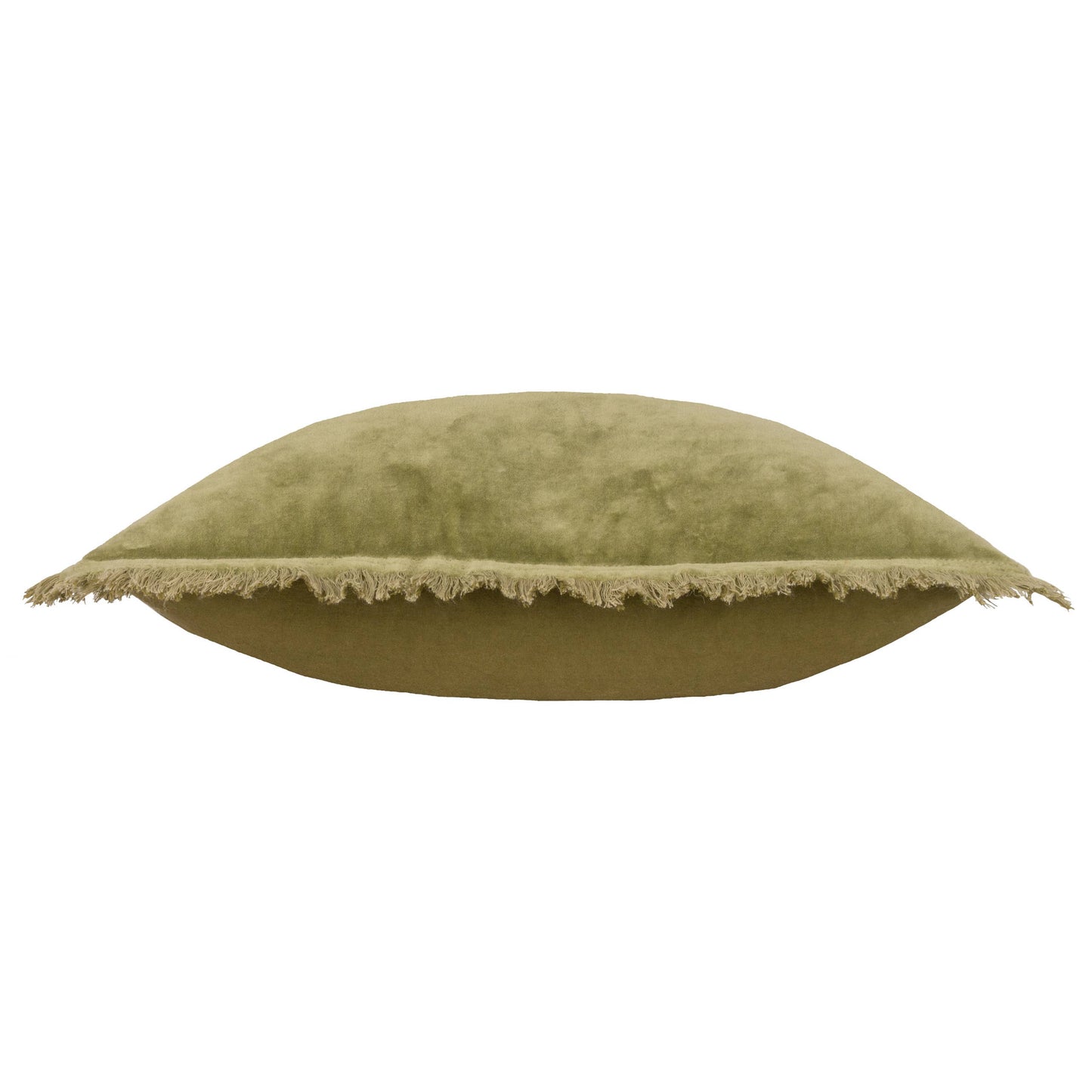Moss frayed edge cushion