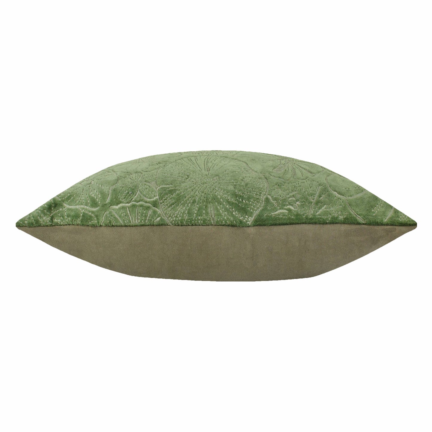 Picking Patch Embroidered Velvet Cushion cover Greenwood