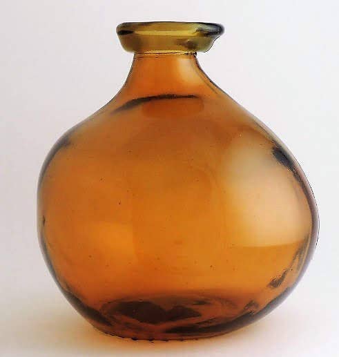 Blown Glass Vase in ochre