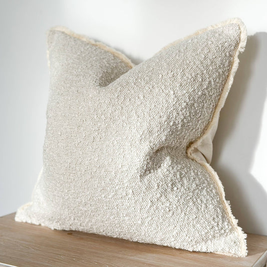 Cream Boucle Cushion Cover 45 x 45cm