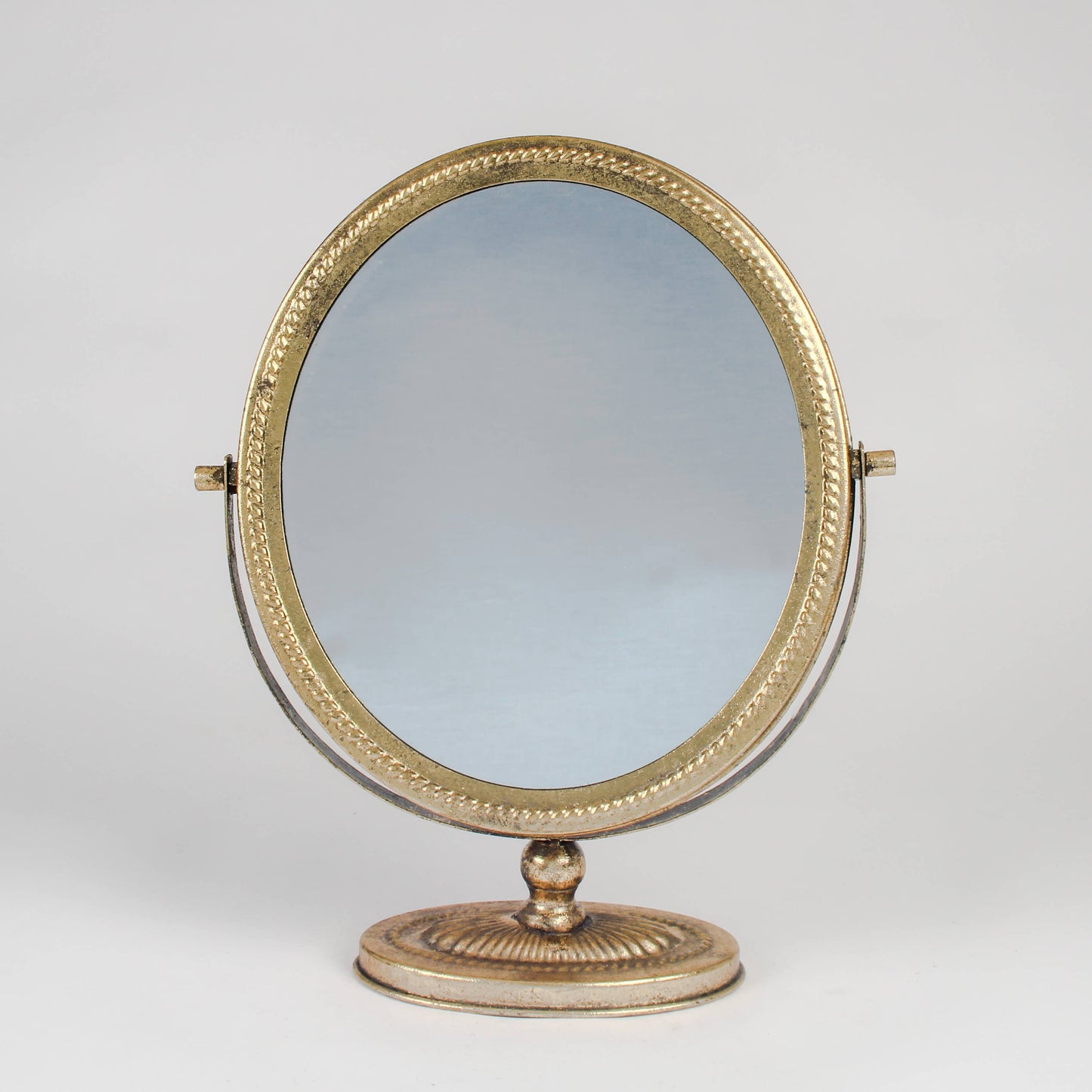 Vintage gold swivel Mirror on Stand