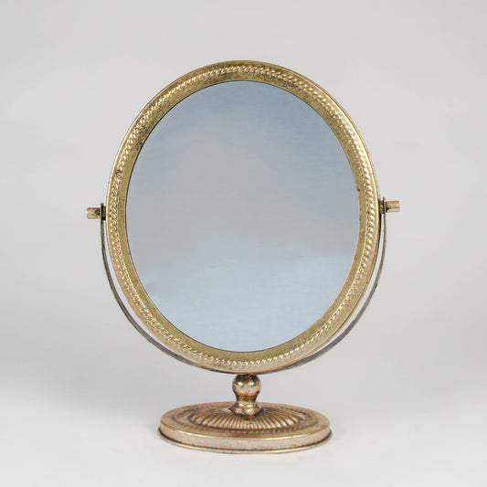 Vintage gold swivel Mirror on Stand