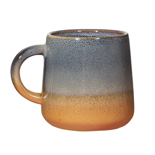 Sunrise blue and earthen dip dyed mug