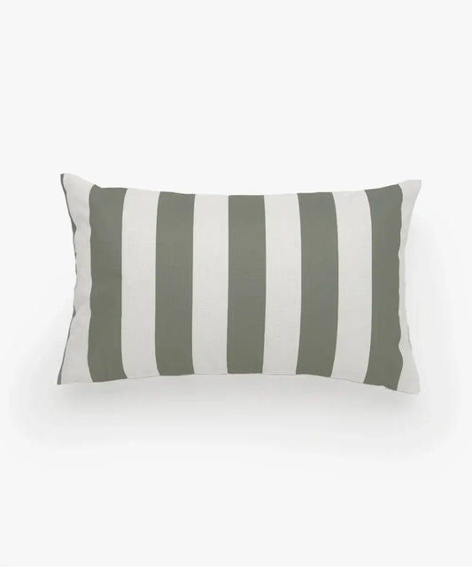 Outdoor Pillow Green/White