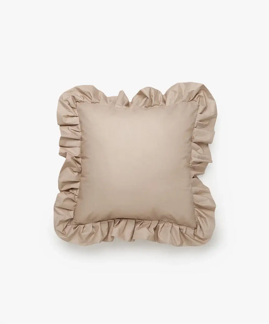 Outdoor Pillow Ruffle Beige