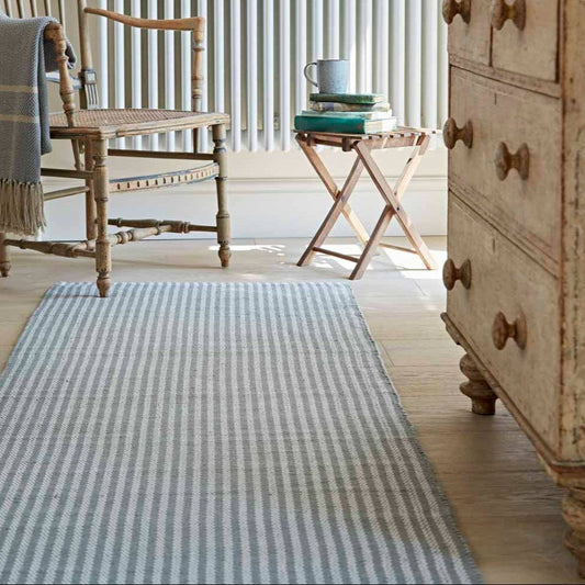 Polperro Stripe Dove Grey Rug